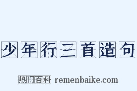 少年行三首造句是什么意思的图片